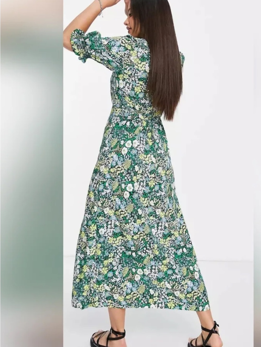 New Look Green Floral Maxi Dress